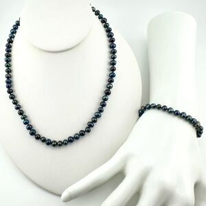 Real Pearl Sterling Silver 925 Necklace and Bracelet Set